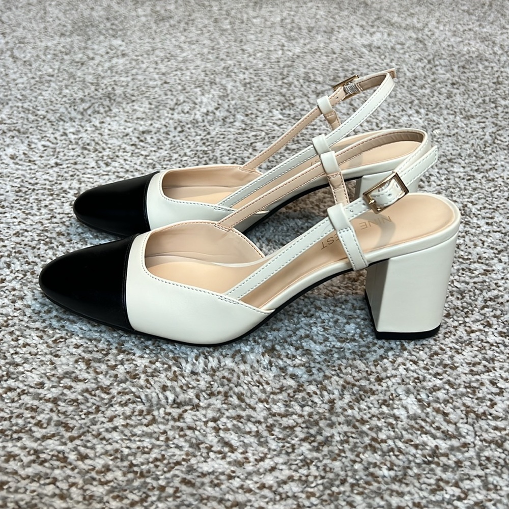 Nine West Cap Toe Slingback Pumps size 7